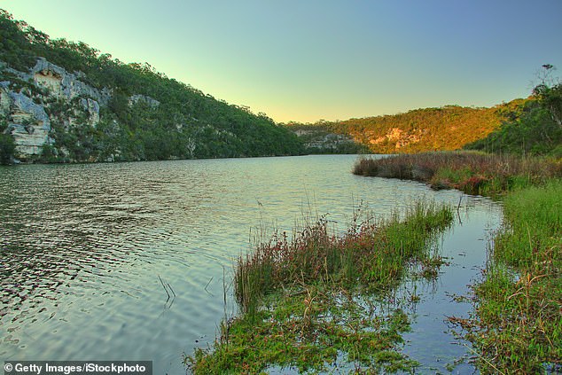 The man travelled along the Glenelg River (pictured) in Victoria on Monday and wound up in South Australia