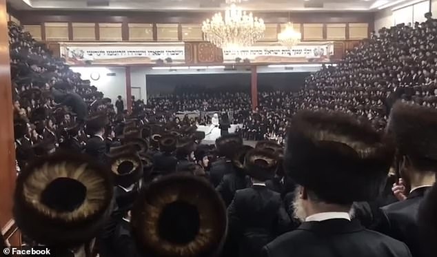 Huge crowds gathered in the Yetev Lev temple in Brooklyn on November 8. The synagogue was fined $15,000 Monday, which works out as $2 per guest