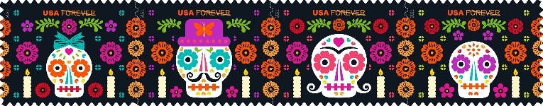Day of the Dead stamps